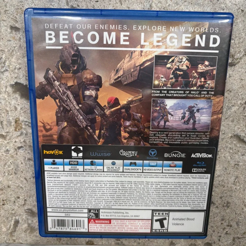 Destiny The Ultimate Edition‎ PS4 Playstation 4 Game Action Shooter Bungie
